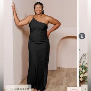 Revelry Jade crepe dress in color: black 820